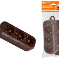 Удлинитель сетевой У03 3-м 3м 2П+3 ПВС 3х1мм2 Эко бук 16А/250В TDM