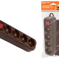 Удлинитель сетевой У04В с выкл. 4-м 3м 2П+3 ПВС 3х1мм2 Эко бук 16А/250В TDM