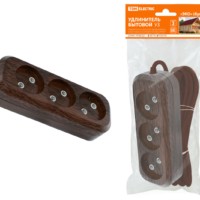 Удлинитель сетевой У3 3-м 3м 2П б/з ПВС 2х0,75мм2 Эко бук 10А/250В TDM