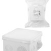 Коробка КМЭР ОП 80х80х50мм крышка IP54 7вх. белая TDM SQ1401-0922
