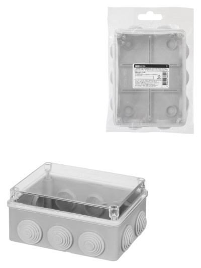 Коробка КМЭР ОП 150х110х70мм прозрач. крышка IP55 10 гермовводов TDM SQ1401-1141