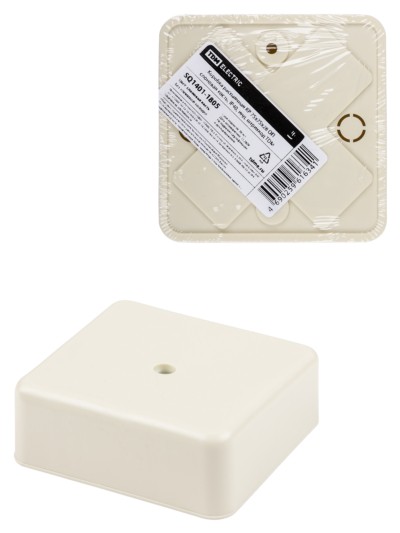 Коробка КМЭР ОП 75х75х28мм сл. кость IP40 TDM SQ1401-1805
