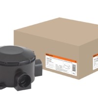 Коробка КМЭР ОП d80х35мм IP42 3-х рожковая черная TDM SQ1401-4044