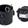 Коробка КМЭУ СП d68х62мм углубленная саморезы стык. уз черная IP20  TDM SQ1402-1905