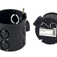 Коробка КМЭУ СП d68х62мм углубленная саморезы стык. уз черная IP20  TDM SQ1402-1905