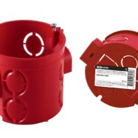 Коробка КМЭУ СП d68х62мм углубленная саморезы стык. уз красная IP20  TDM SQ1402-1906