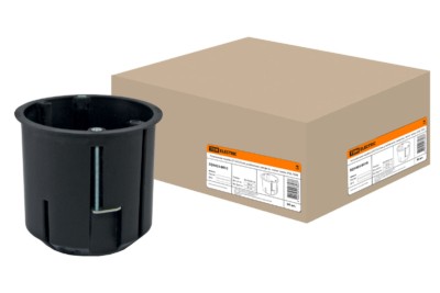 Коробка КМЭУ СП d73х73мм углубленная саморезы  метал. лапки IP20 TDM SQ1403-0010