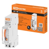 Аналоговое суточное реле 1 модуль на DIN-рейку АР-1М-15мин/24ч-16А-DIN TDM