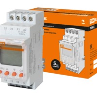 Реле времени РВМЦ-1с/100час-2х8А-24/230В-DIN (мнф.цифр., 24реж., 1с-100час, 24-230В АС/DC) TDM