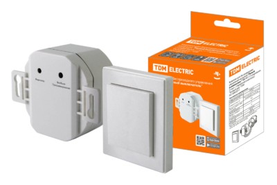 Комплект для беспроводного управления нагрузкой “Умный выключатель” РВ1-М1.1 (1 радиовыкл. (1 кл.) + 1 приемник в монт.кор.) “Уютный дом” TDM