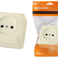 Розетка 2П открытой установки IP20 10А, сл. кость “Ладога” TDM