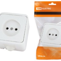 Розетка 2П OУ IP44 10А белая “Орель” TDM
