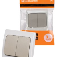 Выключатель 2кл. СУ IP54 10А серый Вуокса TDM