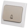 Кнопка звонковая скрытой установки IP54 6A серая "Вуокса" TDM