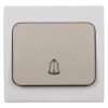Кнопка звонковая скрытой установки IP54 6A серая "Вуокса" TDM