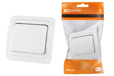 Выключатель 1кл. 10А белый Валдай TDM