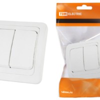 Выключатель 2кл. 10А белый Валдай TDM