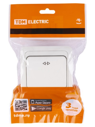 Выключатель 1кл. проходной 10А белый Валдай TDM — изображение 5