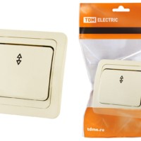 Переключатель на 2 направления 1-кл. 10А сл.кость “Валдай” TDM