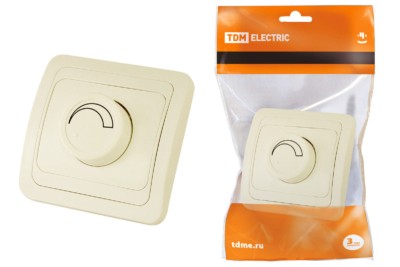 Светорегулятор (RL, 600Вт) поворотный сл. кость “Валдай” TDM