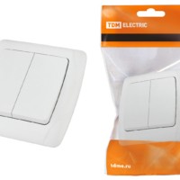 Выключатель 2кл. 10А белый Онега TDM