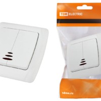 Выключатель 2кл. с подсветкой 10А белый Онега TDM