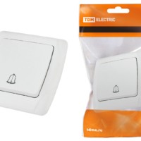 Кнопка звонковая 6А белая “Онега” TDM