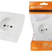 Розетка 2П 10А 250В белая “Онега” TDM