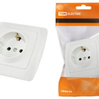 Розетка 2П+З 16А 250В белая “Онега” TDM