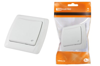 Розетка с крышкой 2П+З 16А 250В IP44 белая “Онега” TDM