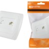 Розетка ПК RJ45 белая “Онега” TDM