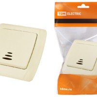 Выключатель 1кл. с подсветкой 10А сл. кость Онега TDM