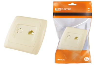 Розетка ПК RJ45 сл. кость “Онега” TDM