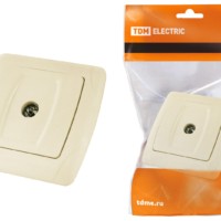 Розетка телевизионная простая (0-2400МГц, “мама”) сл. кость “Онега” TDM