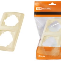 Рамка 2-х постовая горизонтальная сл. кость “Онега” TDM