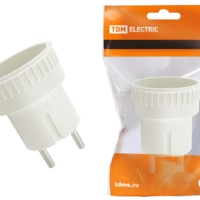 Адаптер (розетка б/з – SHUKO) 6А 250В белый TDM