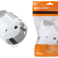 Кабельная розетка 2П б/з с з/ш 10А 250B белая TDM