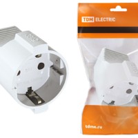 Кабельная розетка 2П+З  с з/ш 16А 250B белая TDM