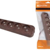 Колодка розеточная 6 гнезд 2П б/з 10А 250В “Эко” (бук) TDM