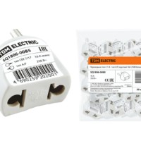 Переходник (тип С1-В – тип A/F) круглый 16A 250В белый TDM