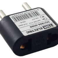 Переходник (тип CEE 7/17 – тип А/F) плоский 10А макс. 250В черный TDM