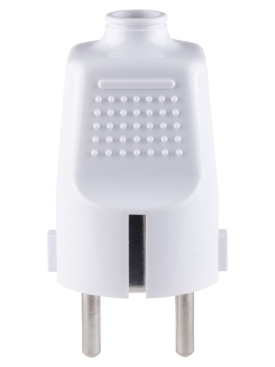 Вилка прямая с/з белая c перфорацией 10А 250В TDM — изображение 4