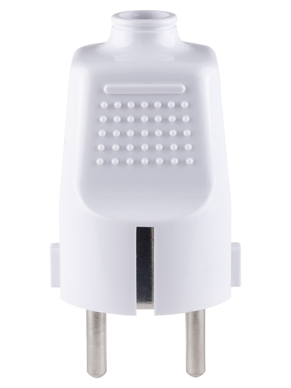 Вилка прямая с/з белая c перфорацией 10А 250В TDM — изображение 4