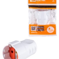 Кабельная розетка рифленая 2П+З 16А 250B белая TDM