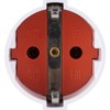 Кабельная розетка рифленая 2П+З 16А 250B белая TDM