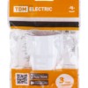 Кабельная розетка рифленая 2П+З 16А 250B белая TDM