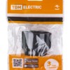 Кабельная розетка рифленая 2П+З 16А 250B черная TDM