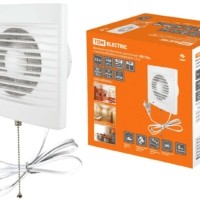 Вентилятор бытовой настенный 100 СВп, с выключателем и проводом 1,3 м, TDM