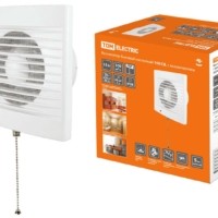 Вентилятор бытовой настенный 100 СВ, с выключателем, TDM