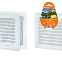 Решетка разъемная с москитной сеткой, прямые жалюзи, 175х175 TDM